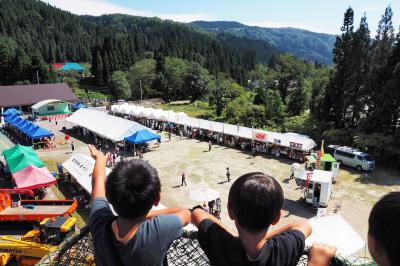 高所作業車両からの会場